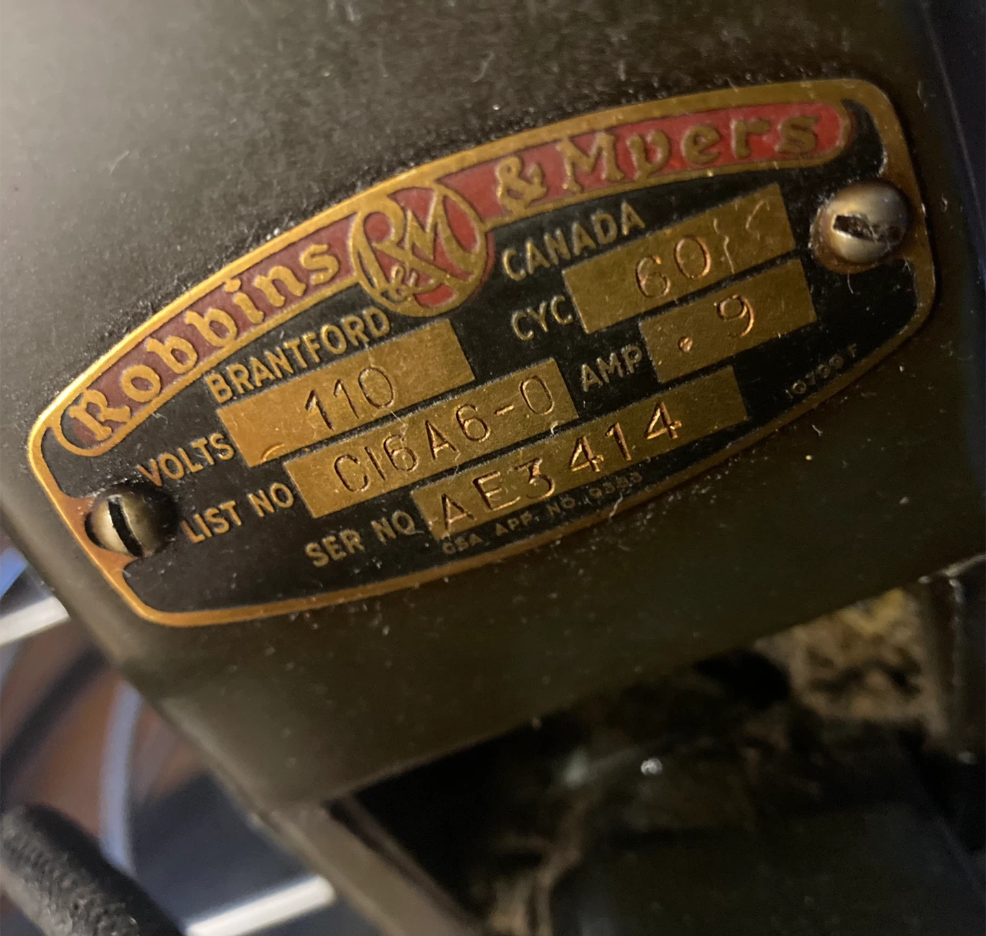 VINTAGE Robbins & Myers 3 Speed Oscillating Industrial Table Fan - photo 5