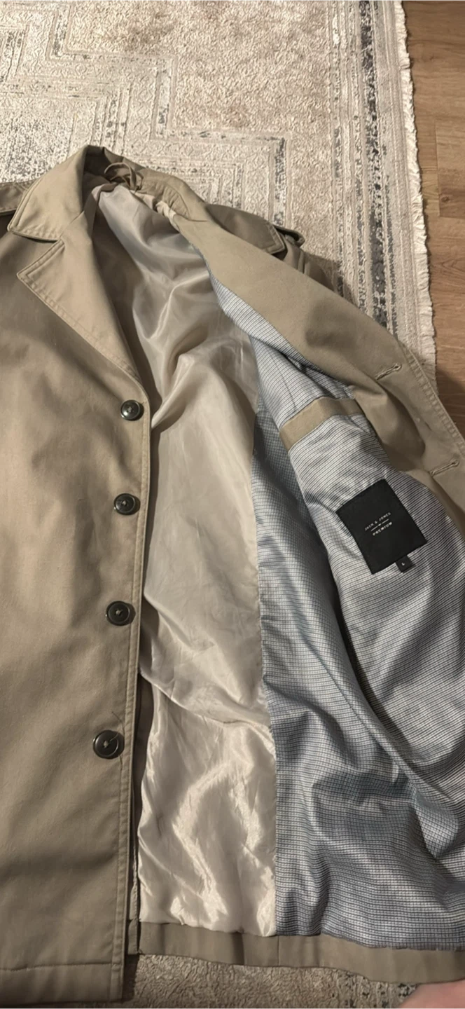 Jack & Jones Men's Tan Trench Coat - photo 2