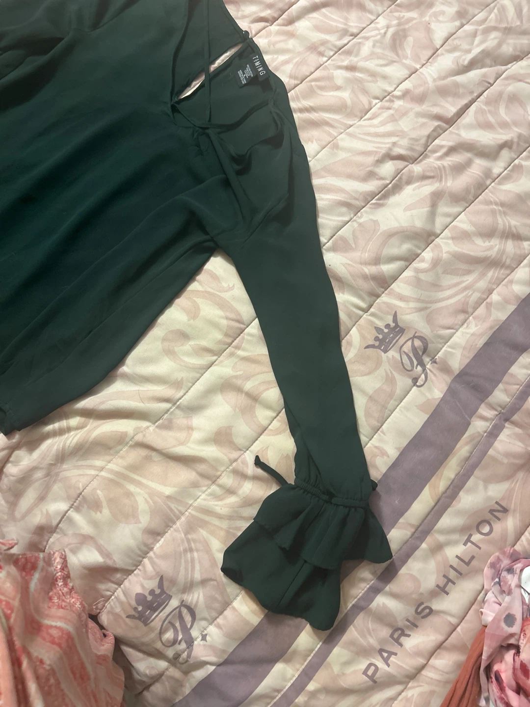 Timing Green Long Sleeve Blouse - photo 3