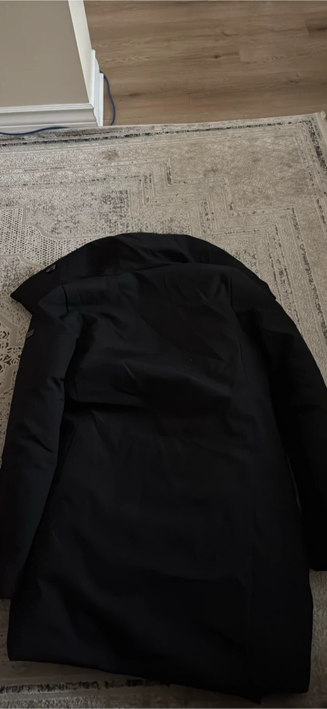 Derek Lam 10 Crosby Black Puffer Coat with Fur Collar - Size S/P - photo 4