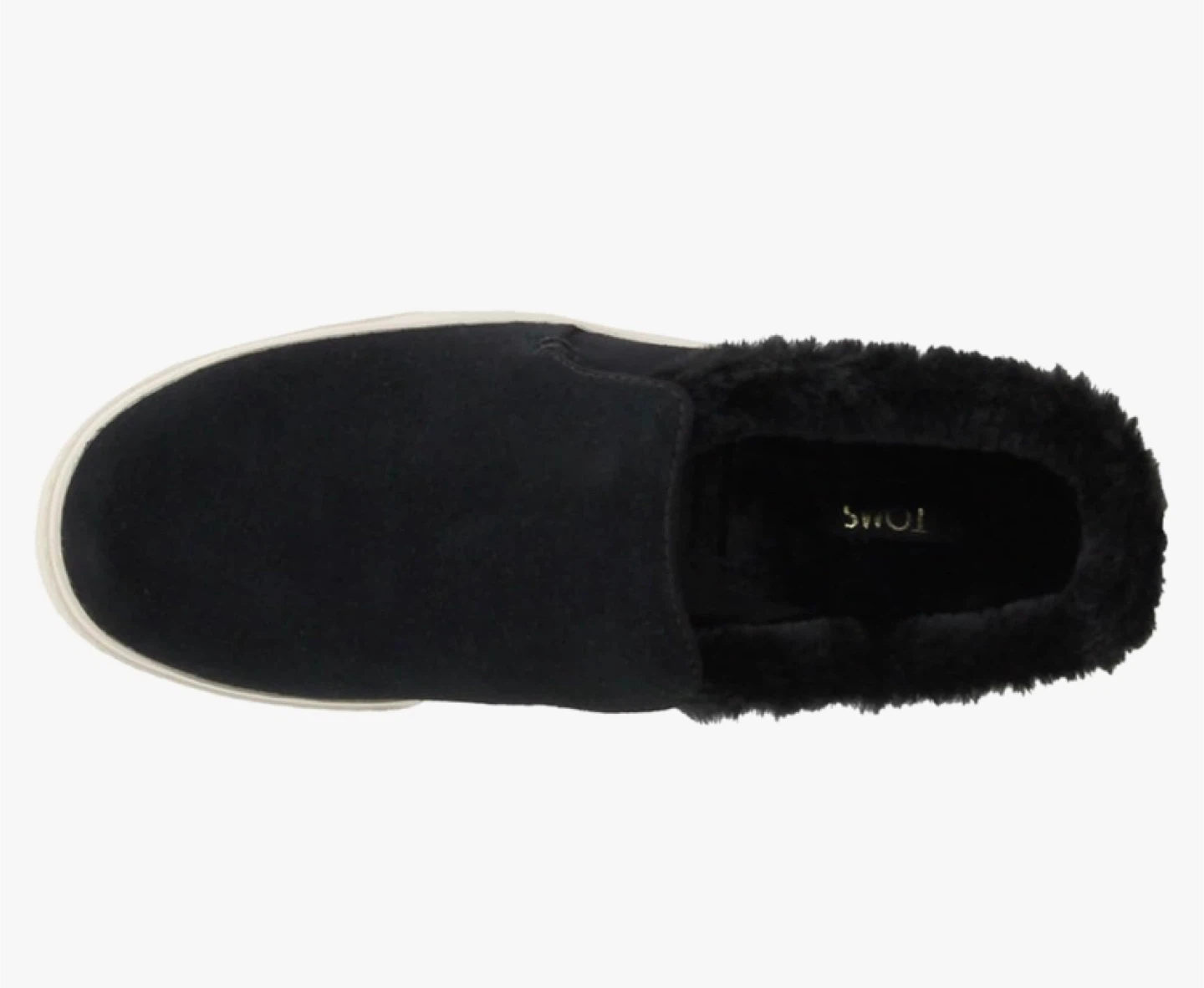 TOMS Black Furry Winter Slip-on Sneakers🥕 - photo 2