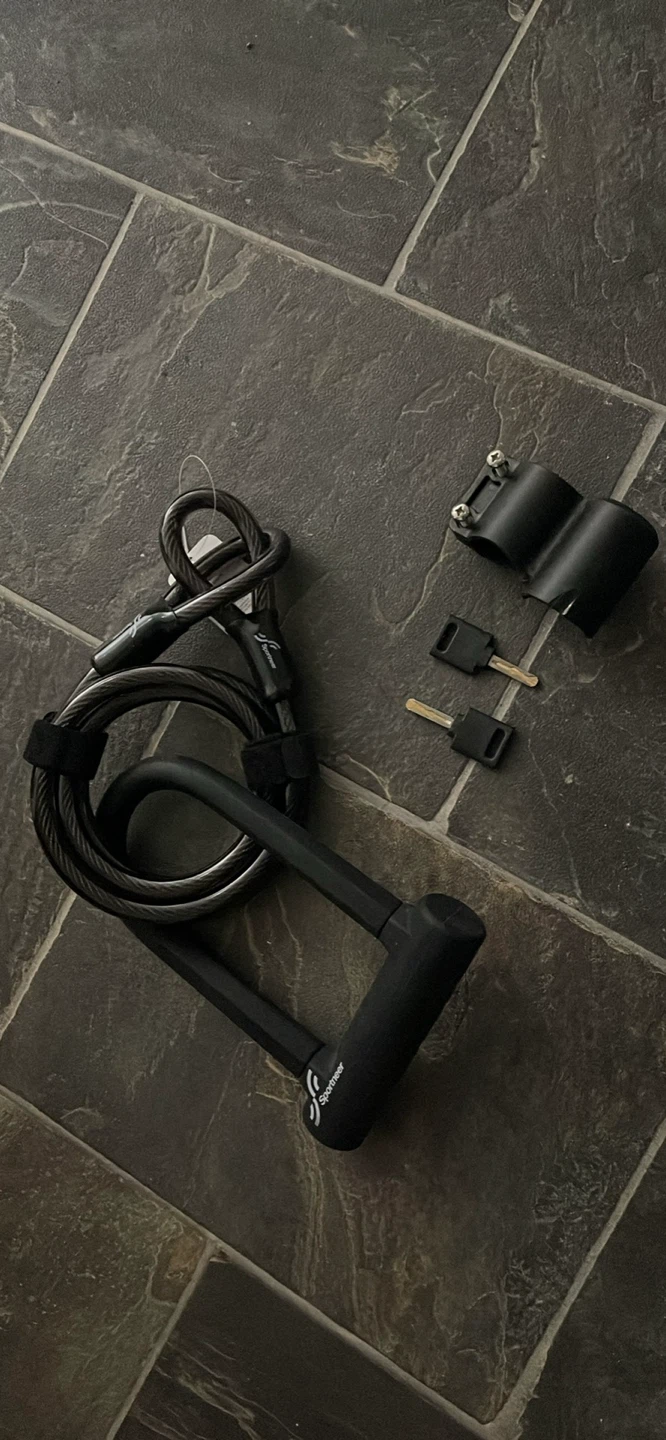 Sportneer Bicycle U-Lock and Cable Lock Set - photo 2