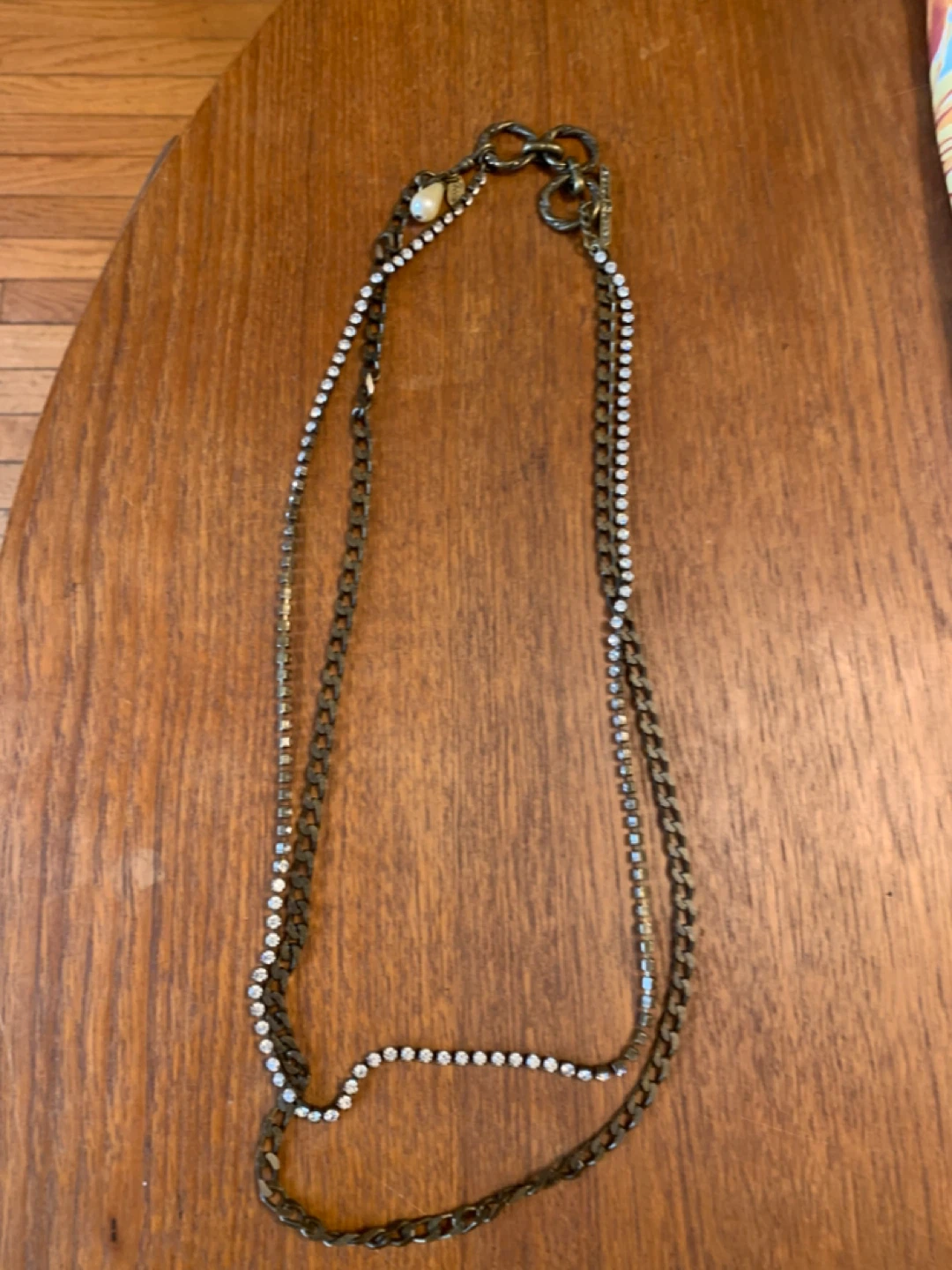Lanvin Double Strand Necklace with Pearls and Crystals - photo 4