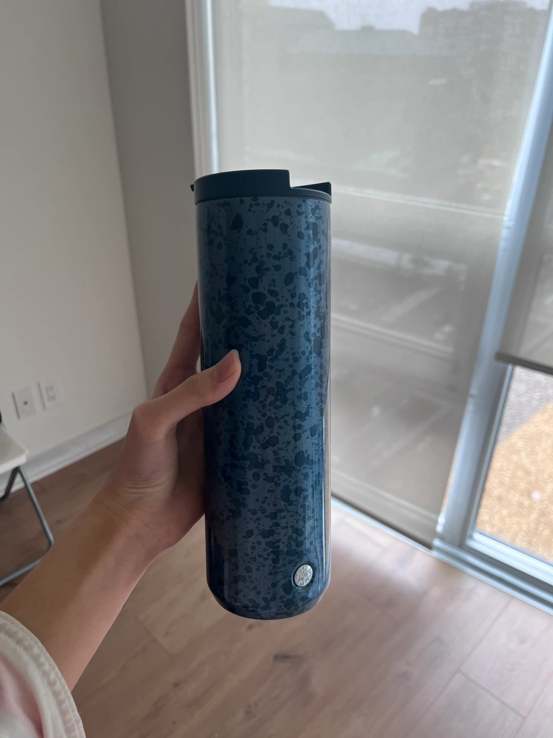 Brand new Starbucks stainless blue tumbler vacuum sealed