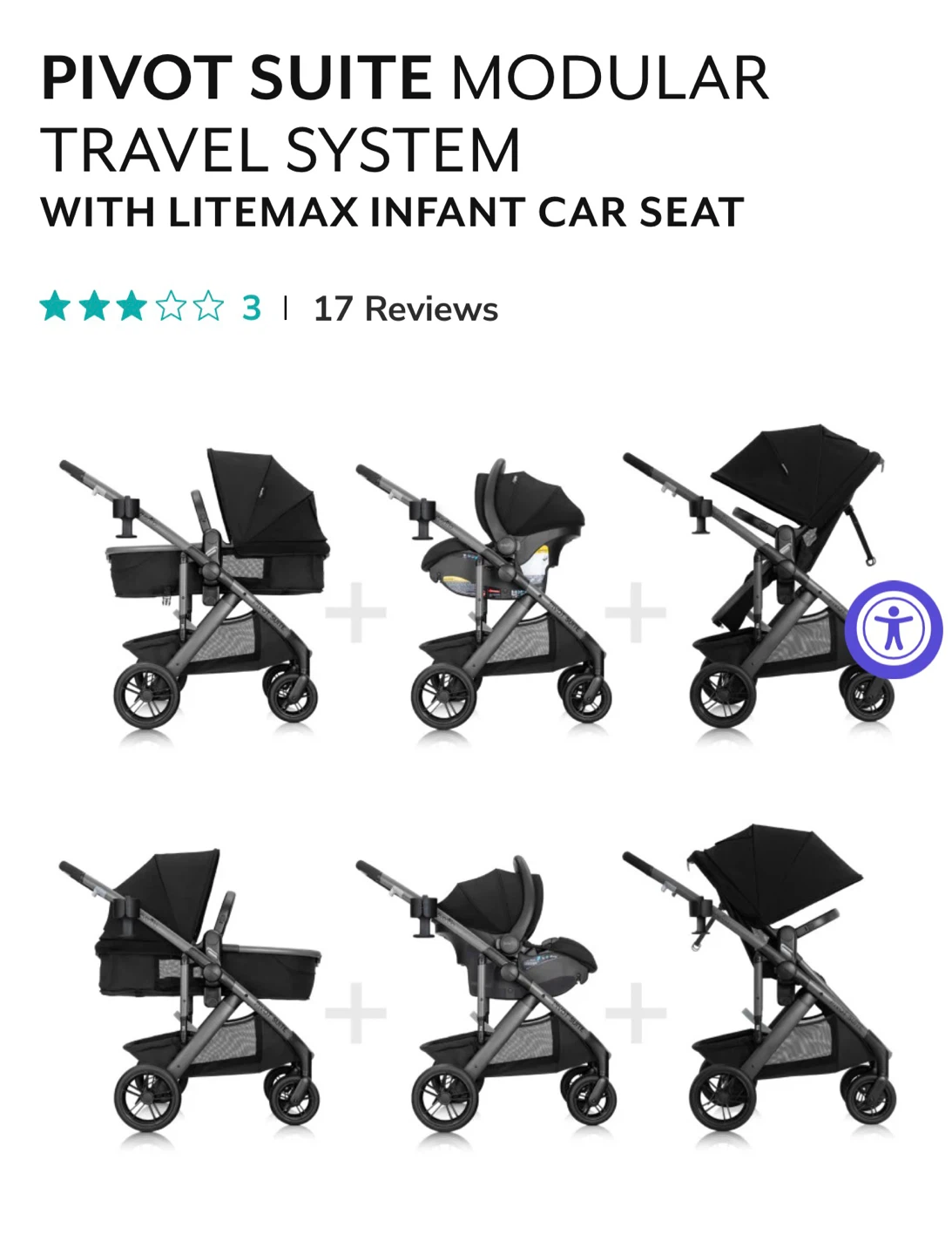 Evenflo pivot suite modular travel system - photo 2