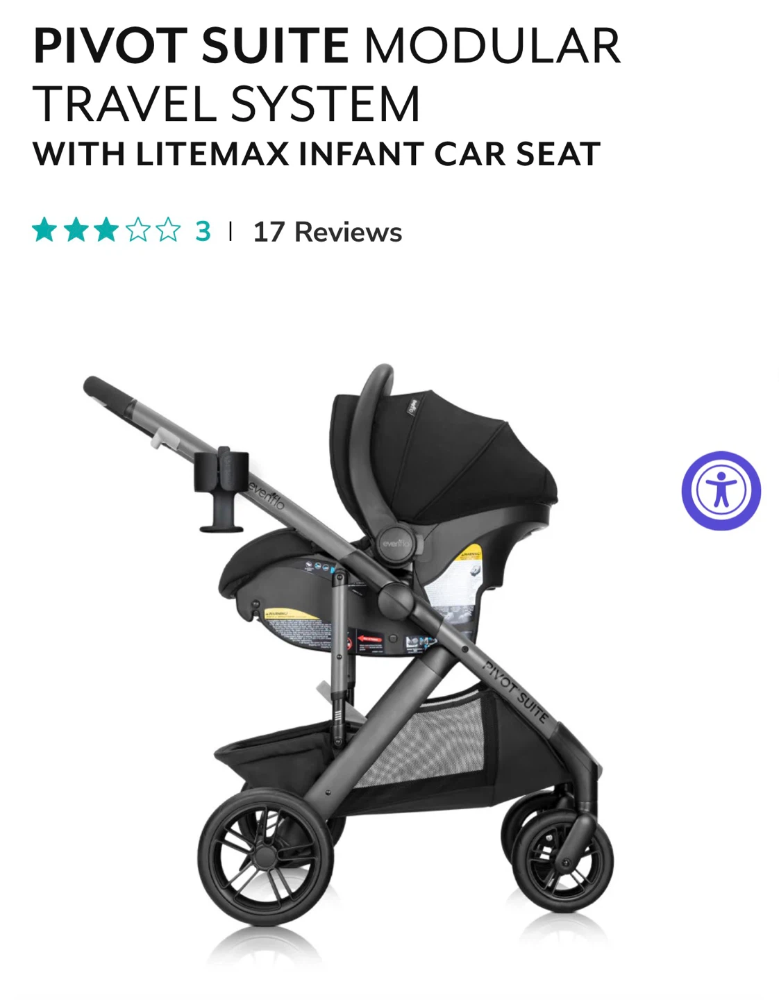 Evenflo pivot suite modular travel system - photo 3