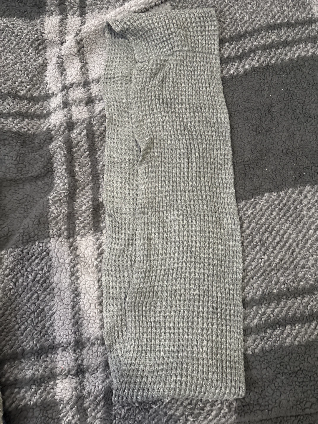 Knitted Grey Infinity Scarf - photo 3