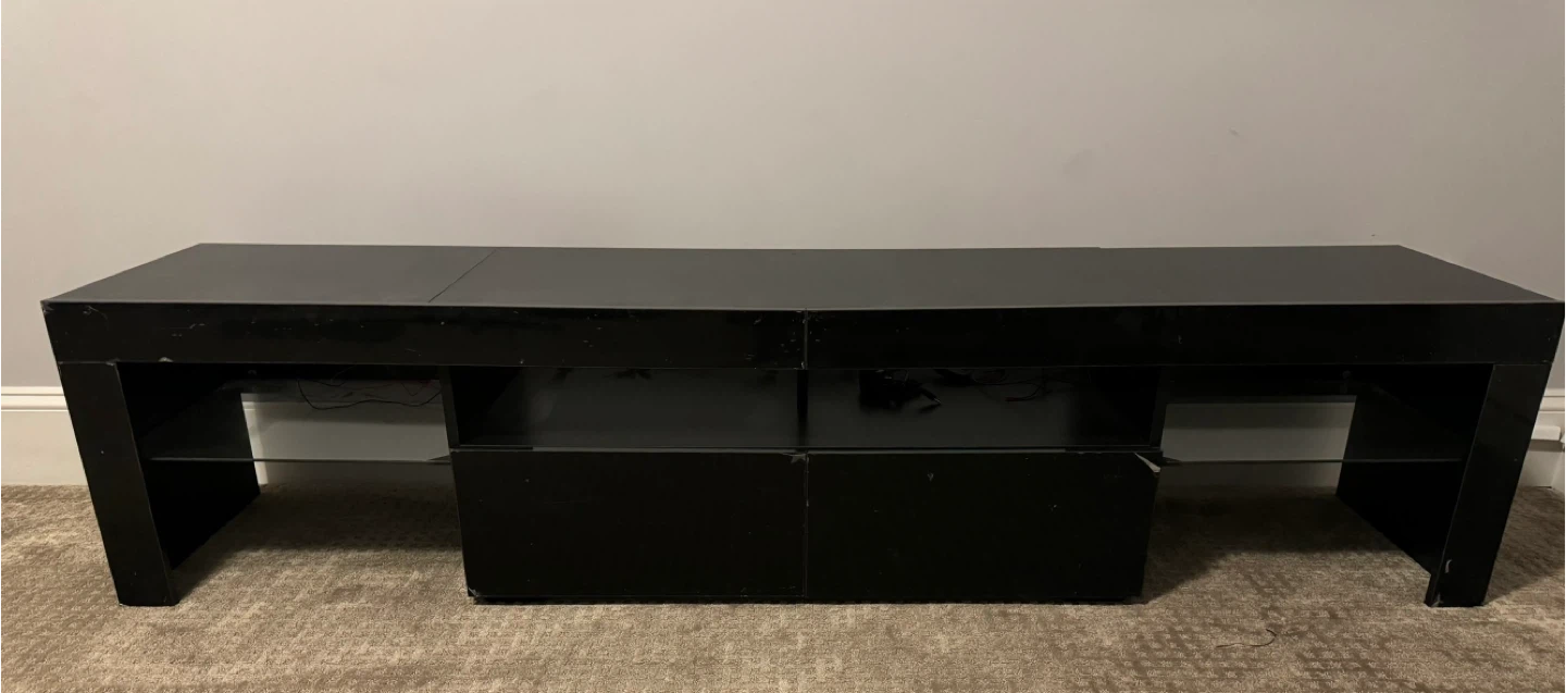 Black Media Console TV Stand up to 85 INCH!!
