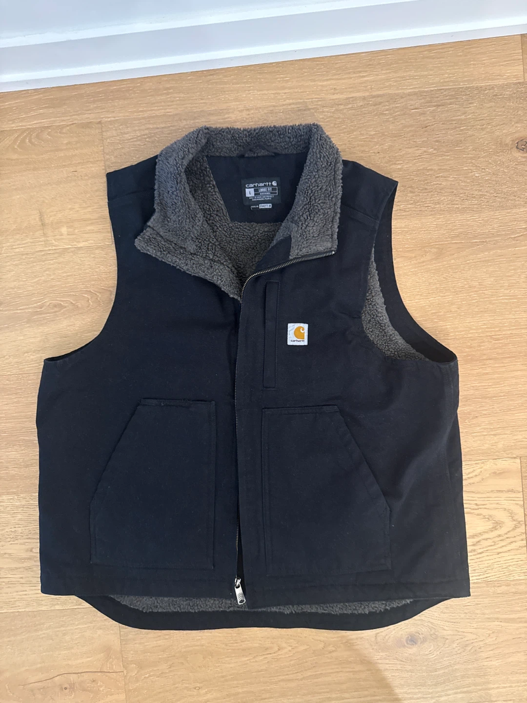 Carhartt Sherpa Lined Vest - Black - Size L
