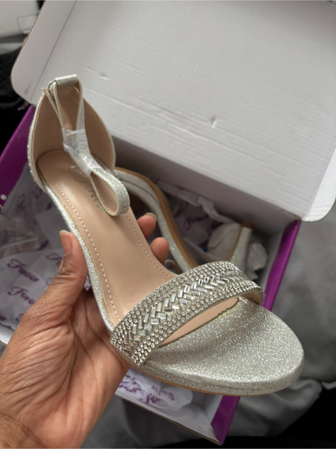 Silver Glitter Heels - photo 3