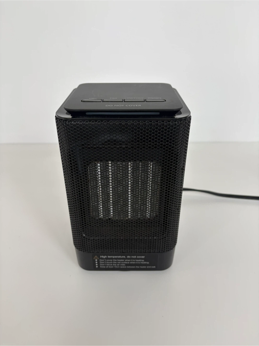 Black Compact Electric Space Heater