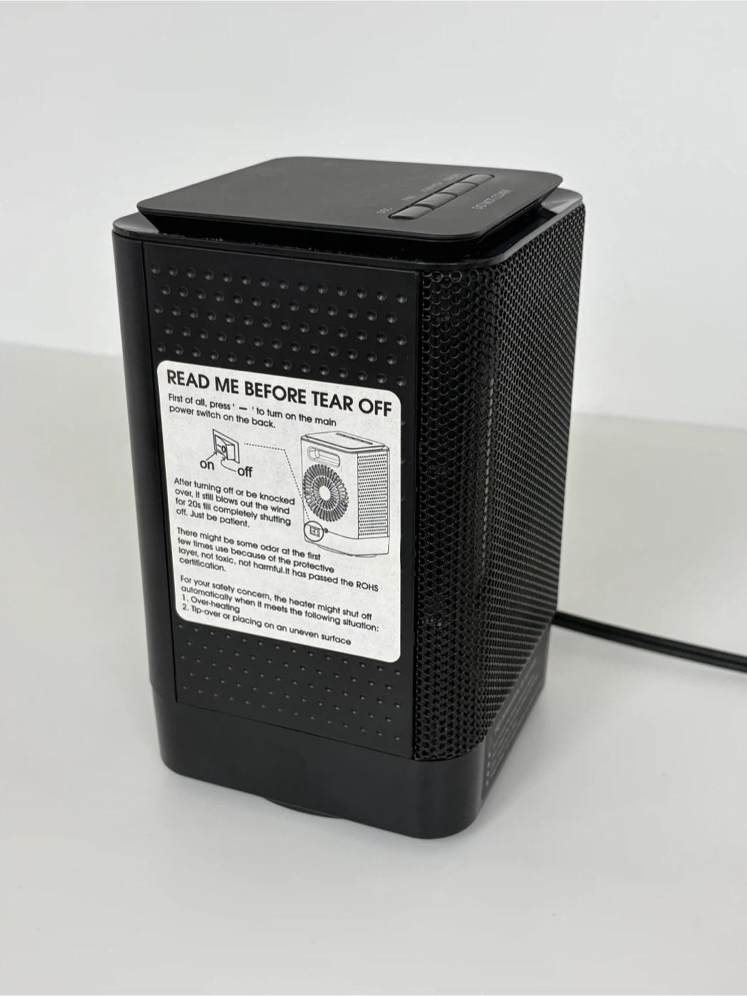 Black Compact Electric Space Heater - photo 5