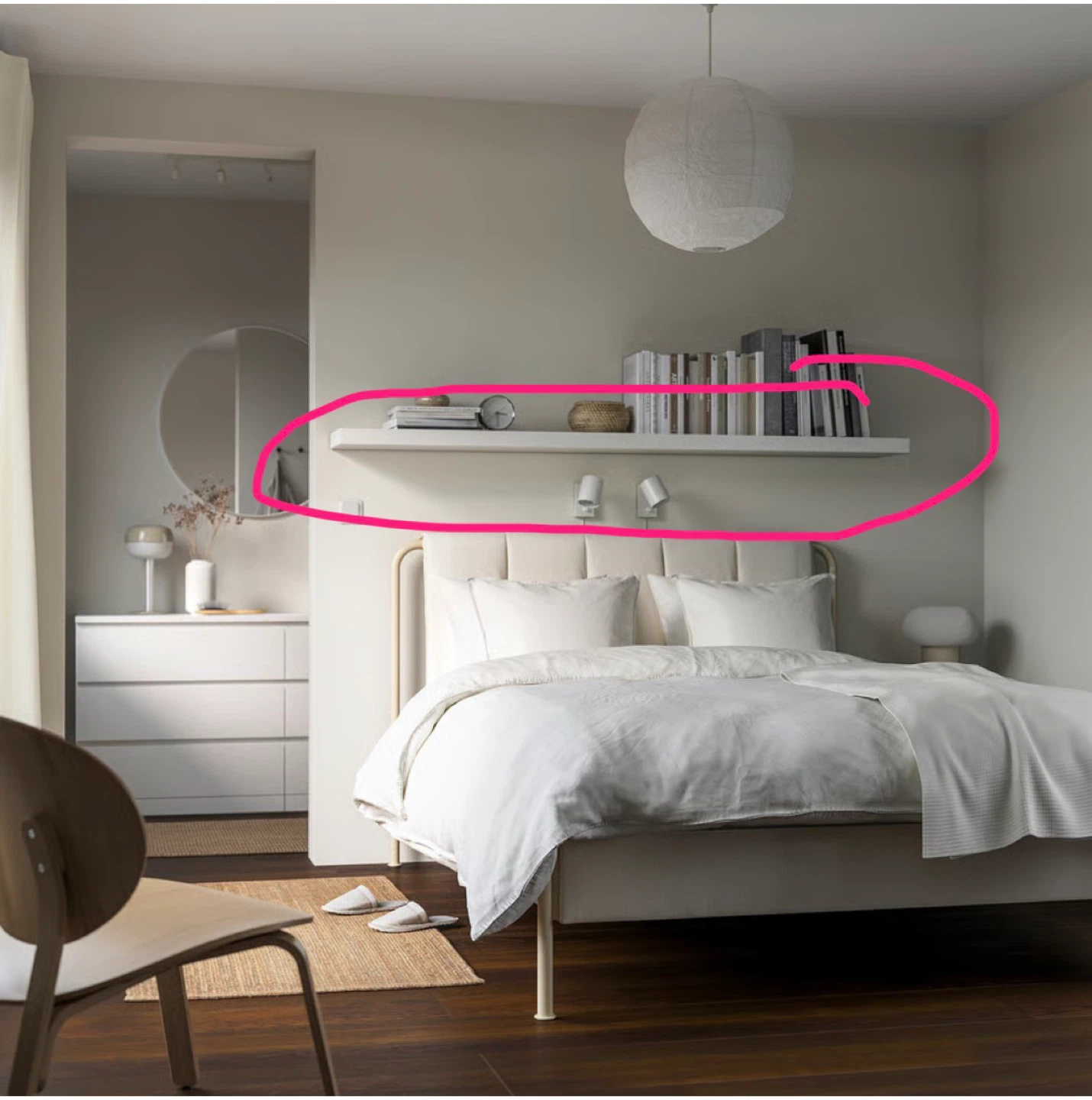 White Floating Shelf