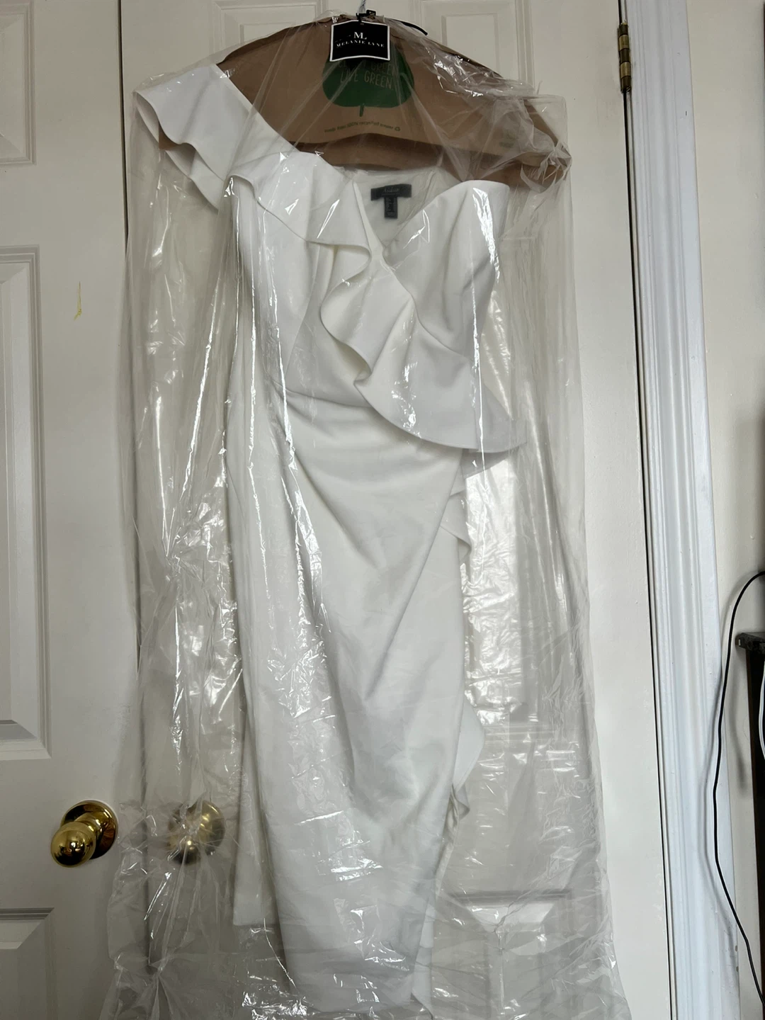 Brand new Melanie Lyne White One-Shoulder Ruffle Dress - Size 12 - photo 3