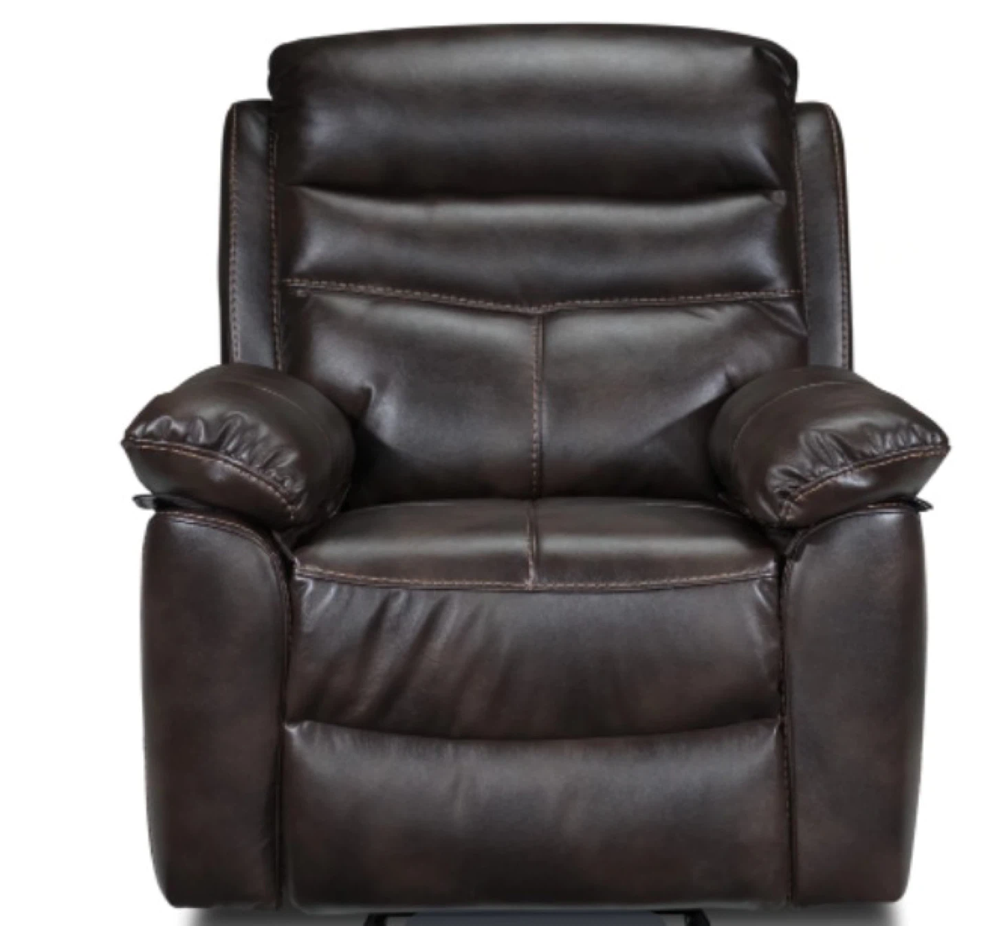 Brown Faux Leather Recliner Chair - photo 4