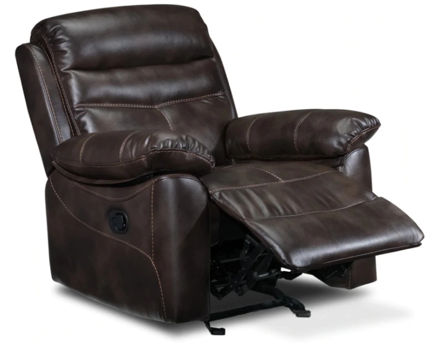 Brown Faux Leather Recliner Chair - photo 3