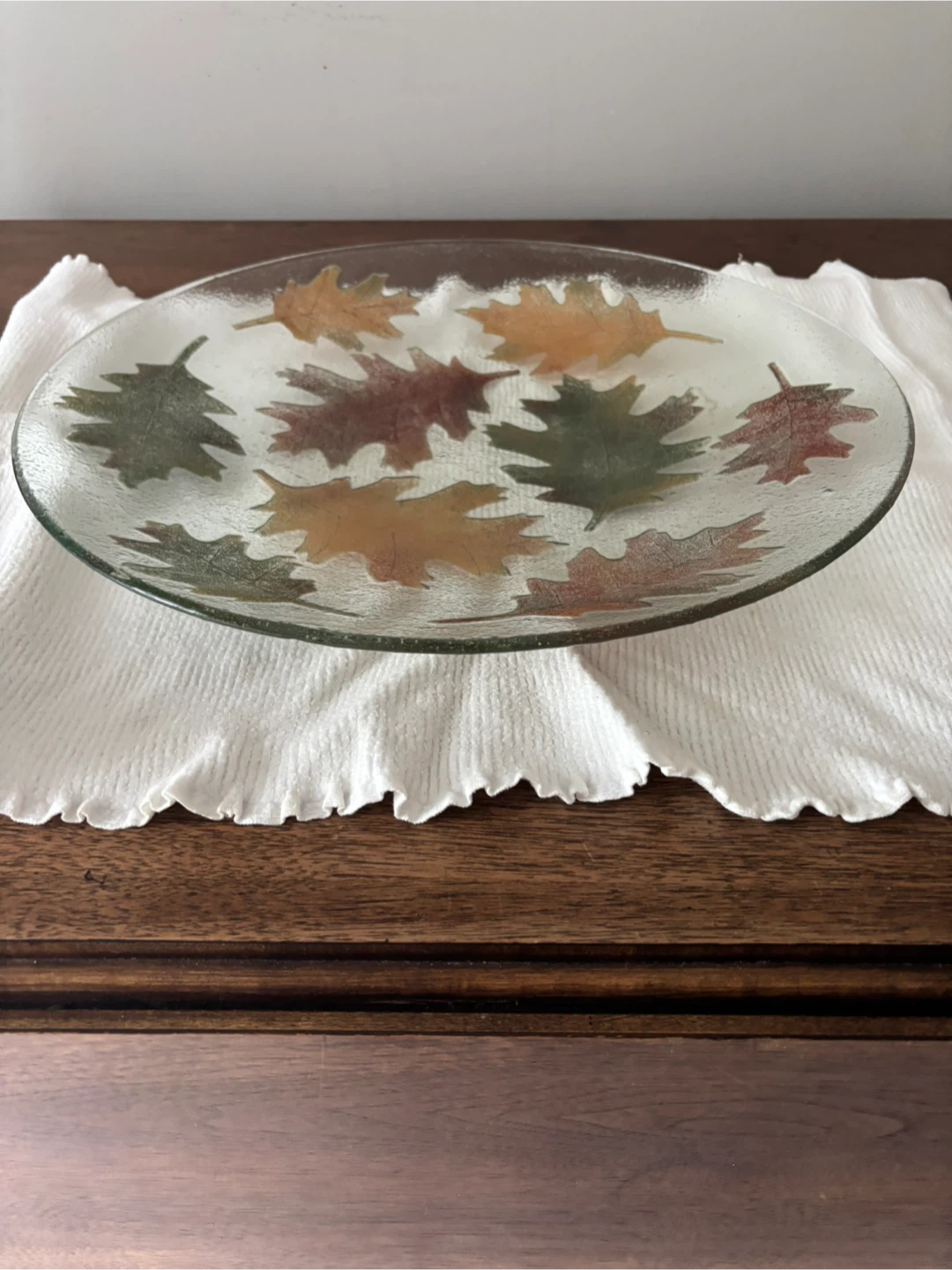 Glass Leaf Serving Platter - photo 3