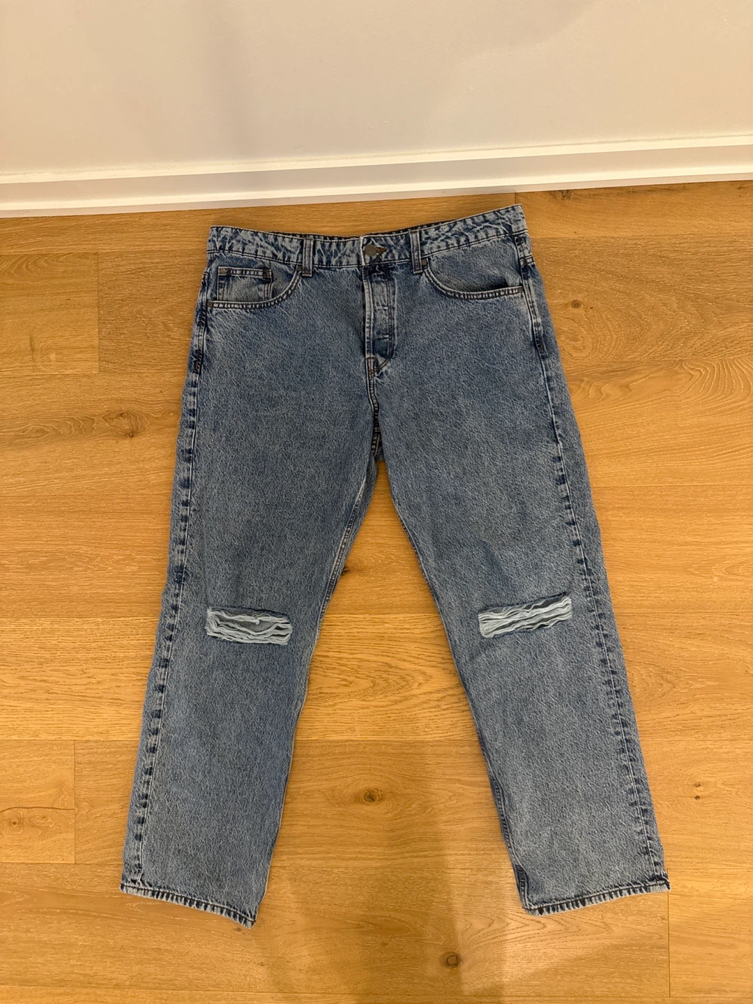 ONLY & SONS Loose Blue Washed Jeans - W36 L32