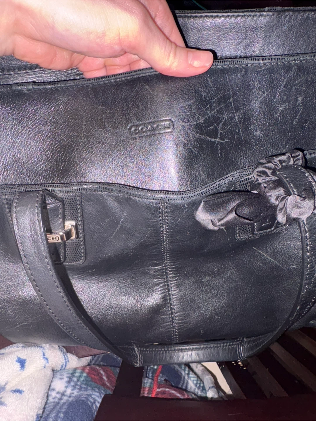 Coach Black Leather Tote Bag - photo 2