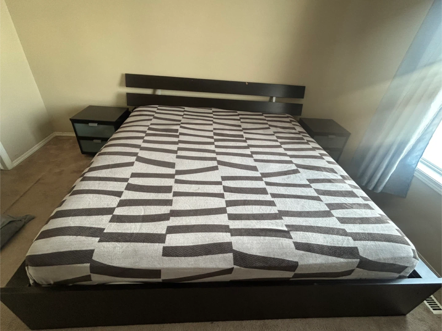 King Bed Frame with Mattress