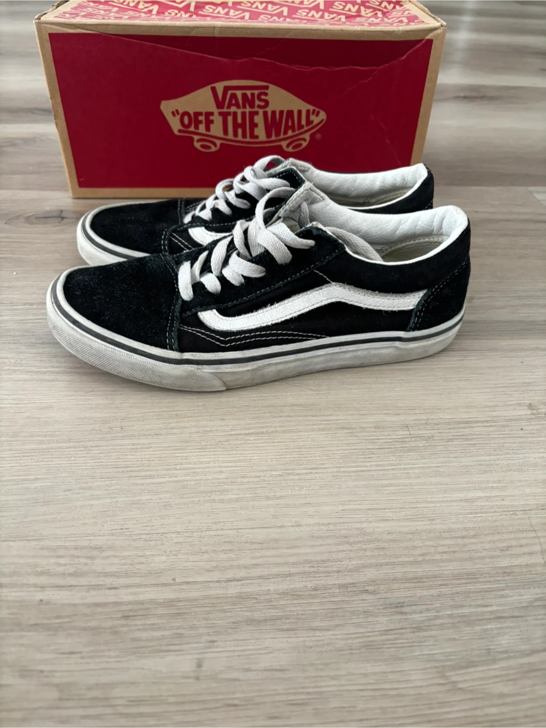 Vans Old Skool Black/White Suede Skate Shoes - photo 2