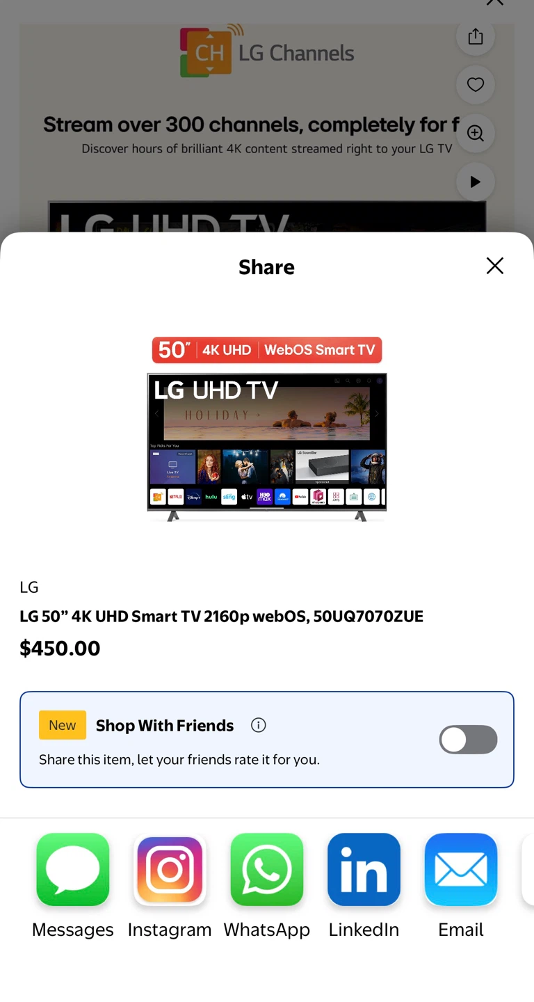 LG 50” 4K UHD Smart TV 2160p webOS, 50UQ7070ZUE - photo 4