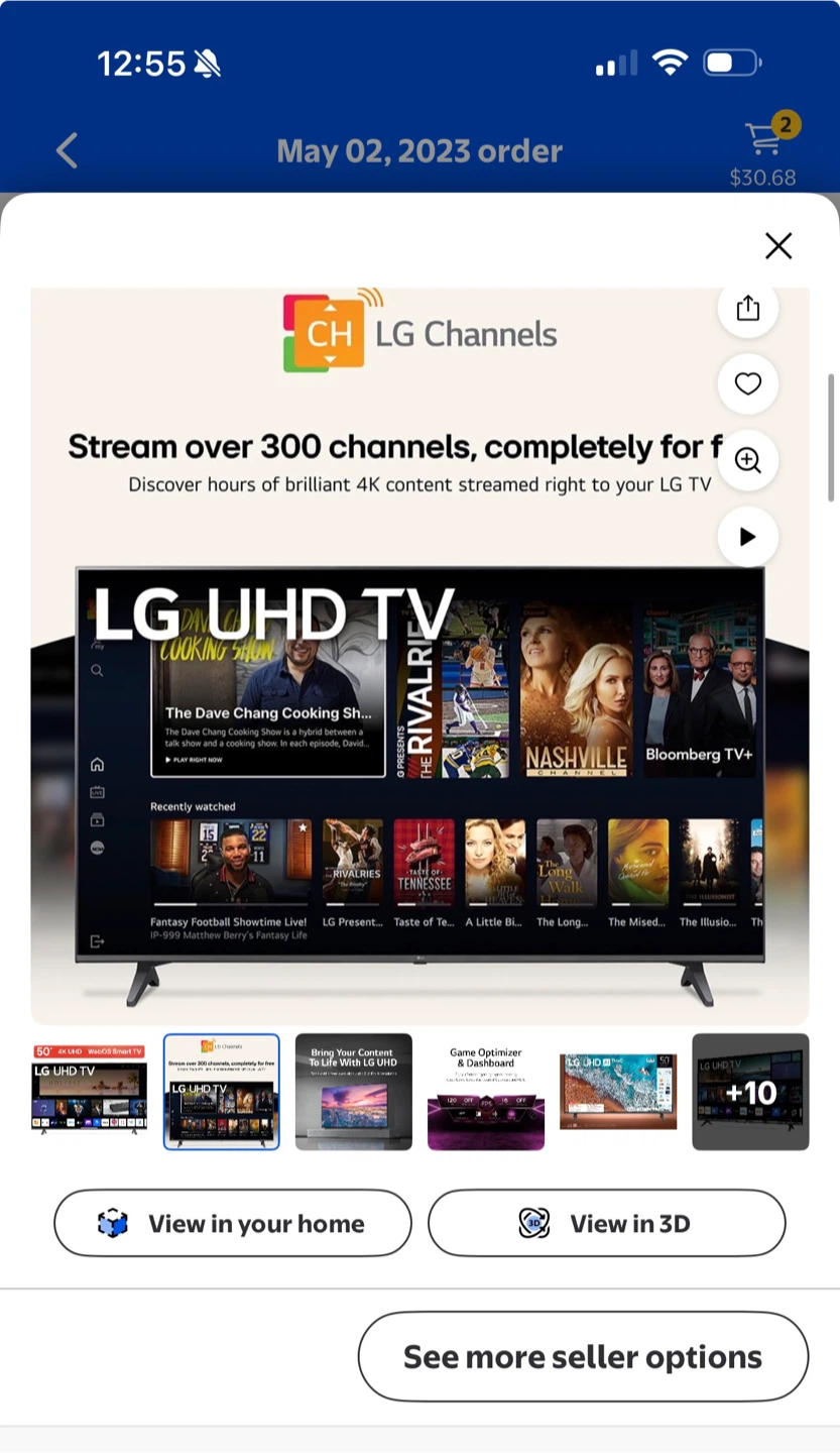 LG 50” 4K UHD Smart TV 2160p webOS, 50UQ7070ZUE - photo 5
