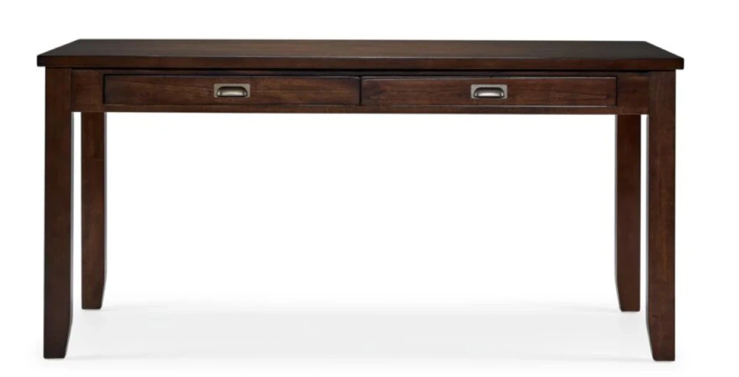 Wooden Dining Table with Two Drawers 4 chairs and a bench - photo 4