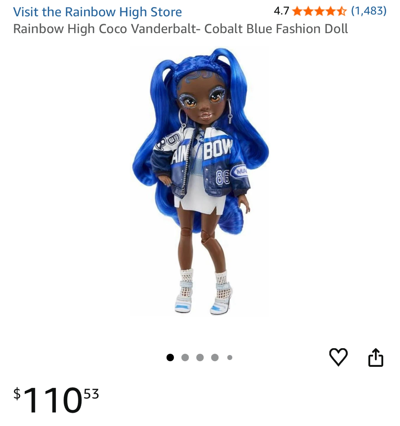 Like New Rainbow High Coco Vander -Cobalt Blue Fashion Doll - photo 3