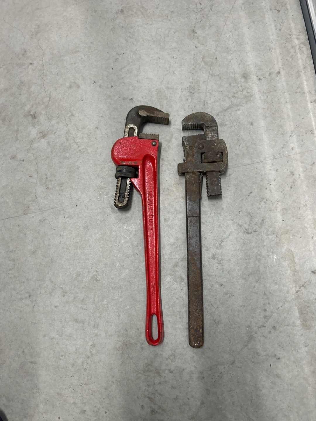 Pipe Wrenches - Red and Rusty