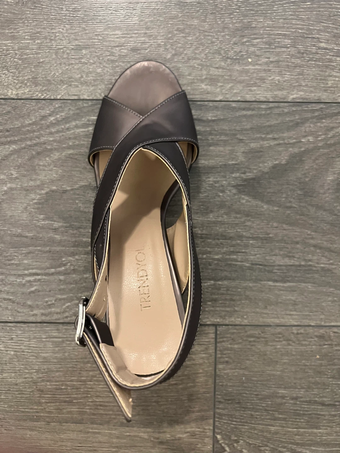 Trendyol Block Heel Slingback Sandals Size 38 - photo 4