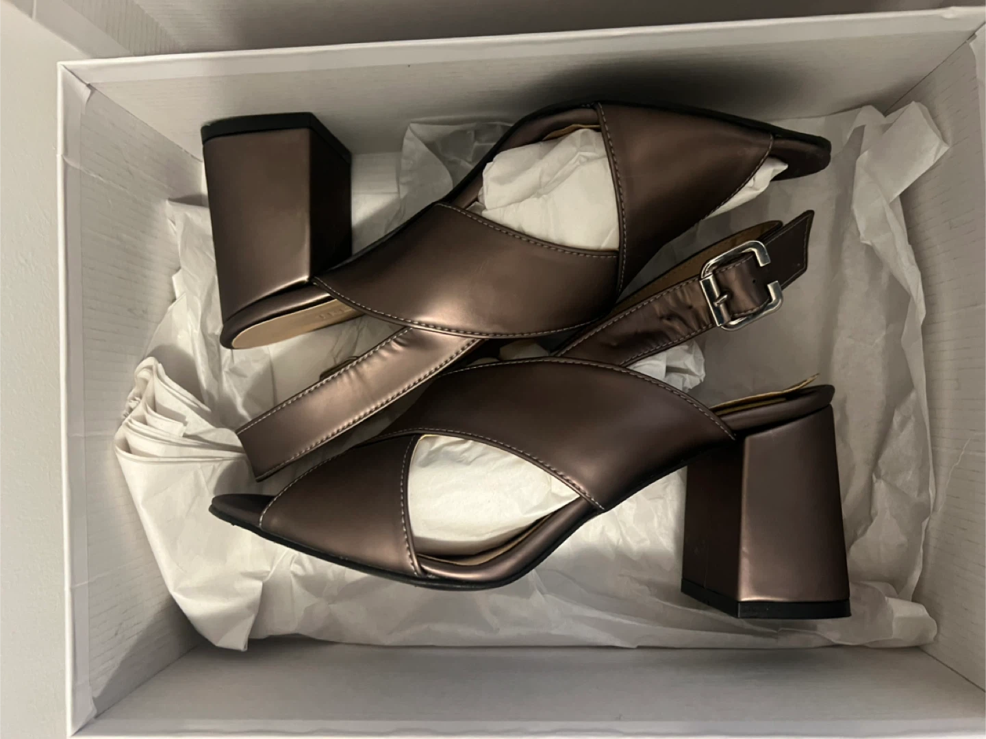 Trendyol Block Heel Slingback Sandals Size 38