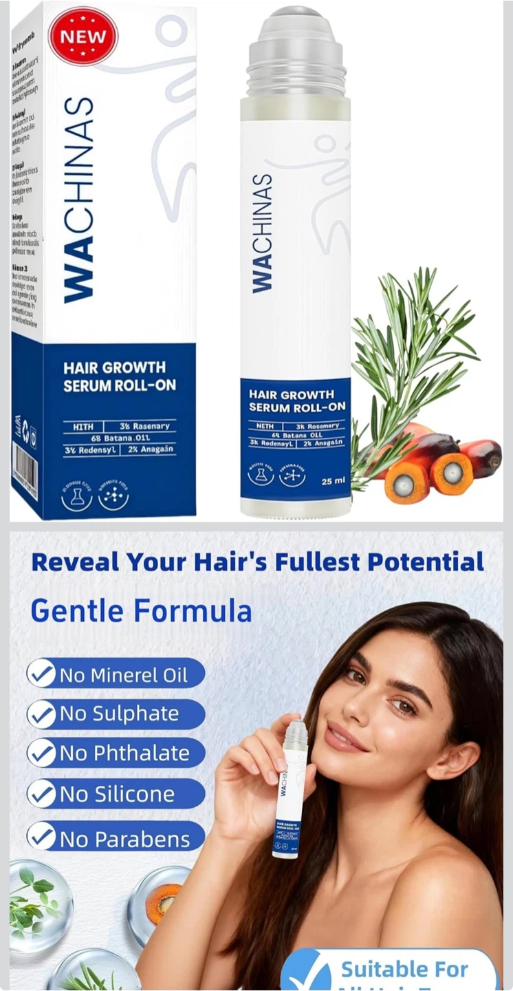 Wachinas Hair Growth Serum Roll-On 25 ml×2 - photo 2