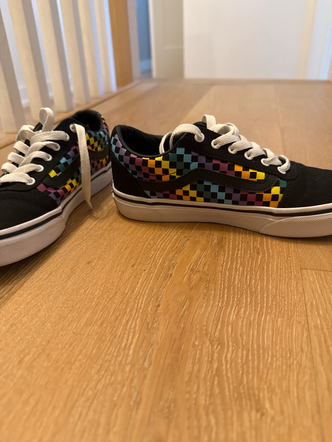 Vans Old Skool "Checkerboard Rainbow" Youth Shoes Size 3 Youth - photo 5