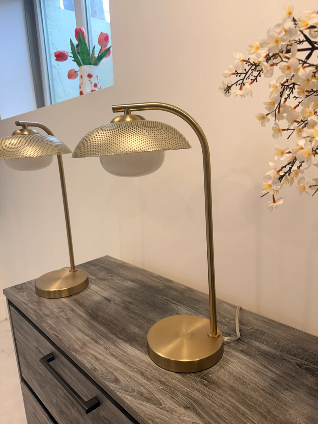 Set of 2 Gold Modern Desk Lamps - photo 2