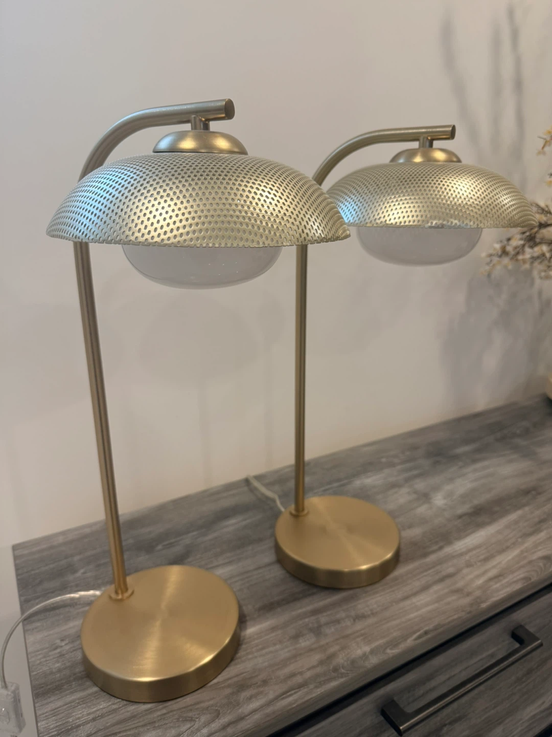 Set of 2 Gold Modern Desk Lamps - photo 4