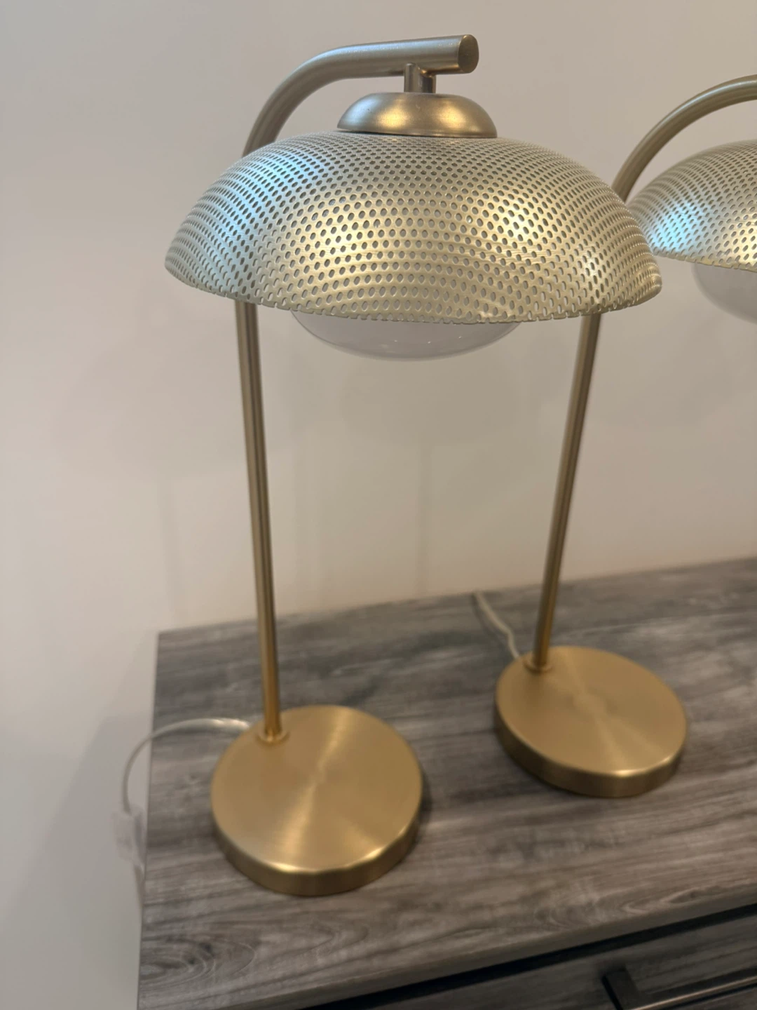 Set of 2 Gold Modern Desk Lamps - photo 5