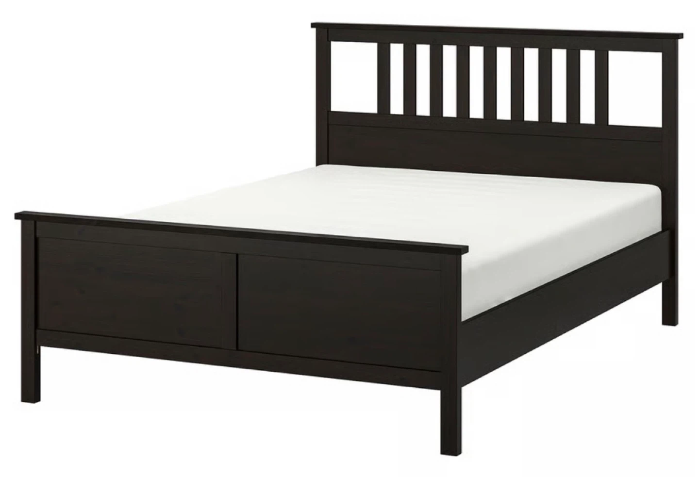 IKEA Hemnes Queen Bed Frame - Black-Brown