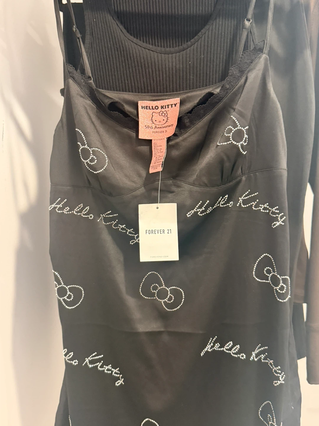 Hello Kitty x Forever 21  Black Cami Top - Size L