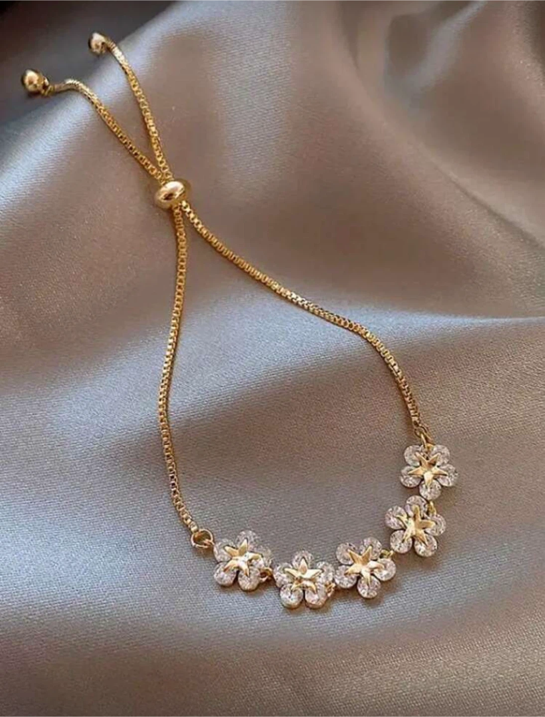 Gold Flower Charm Bolo Bracelet - photo 2