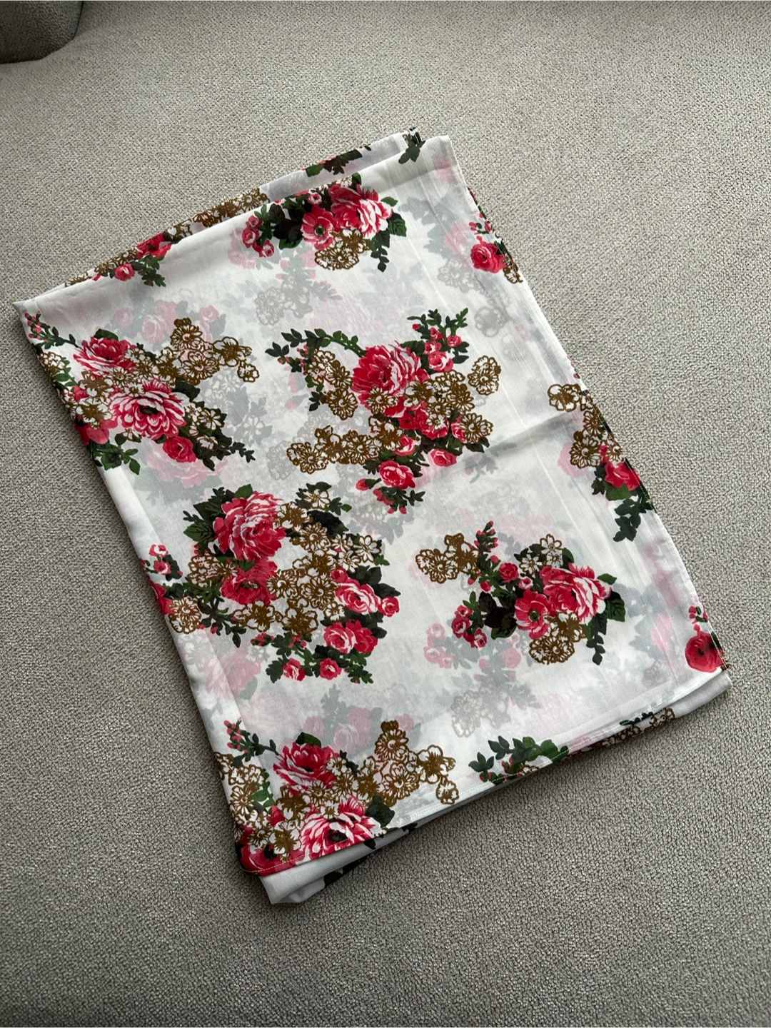 Floral Print Scarf - Chiffon - New - $7 - East York