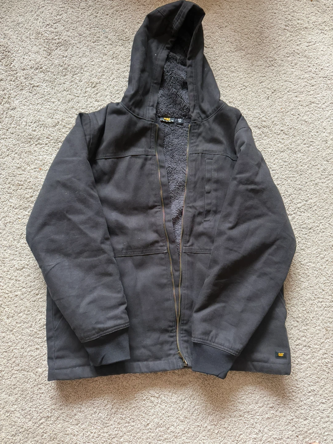 CAT Sherpa Lined Hooded Work Jacket 🥕