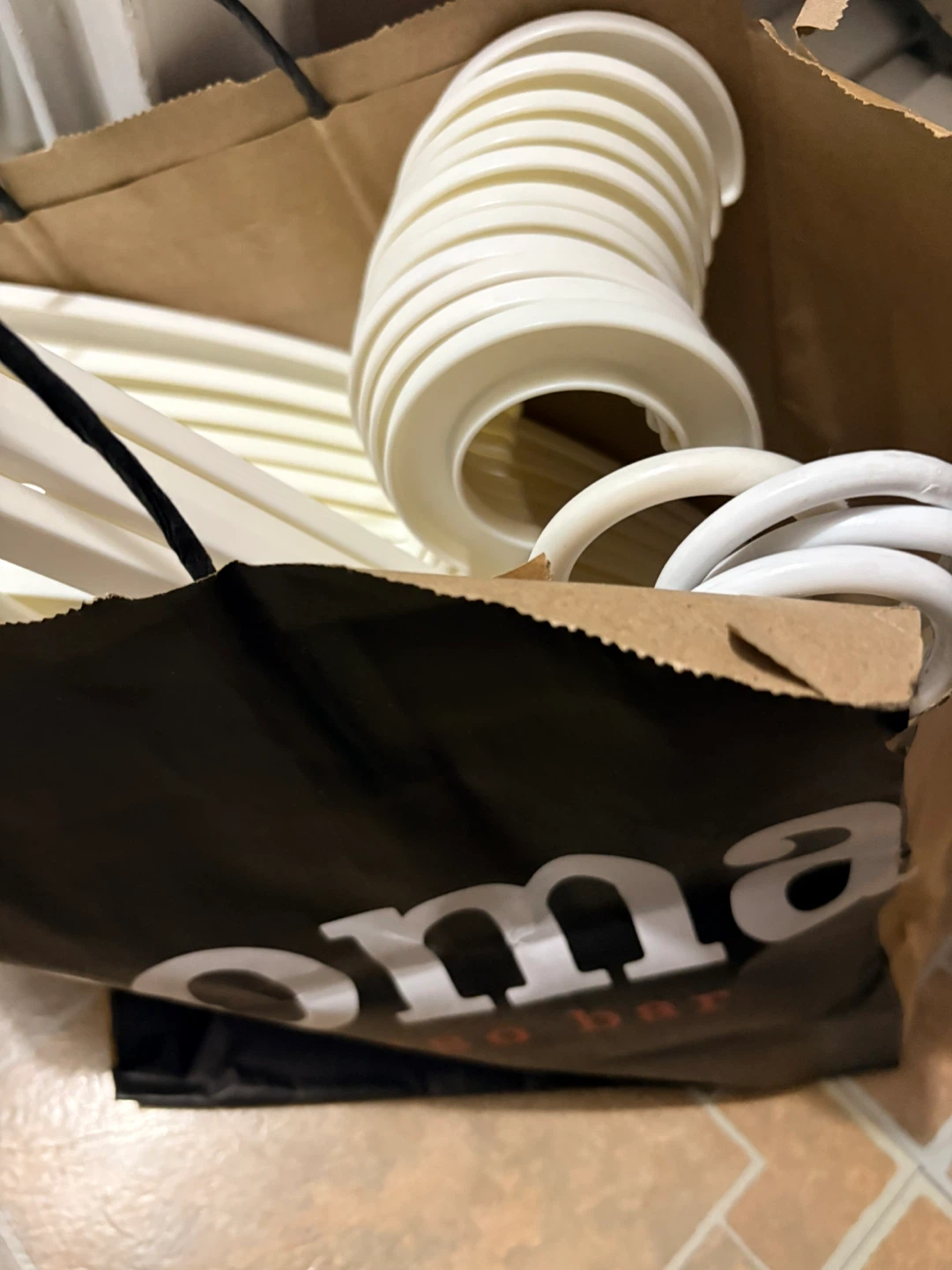 Set of White Clothes Hangers