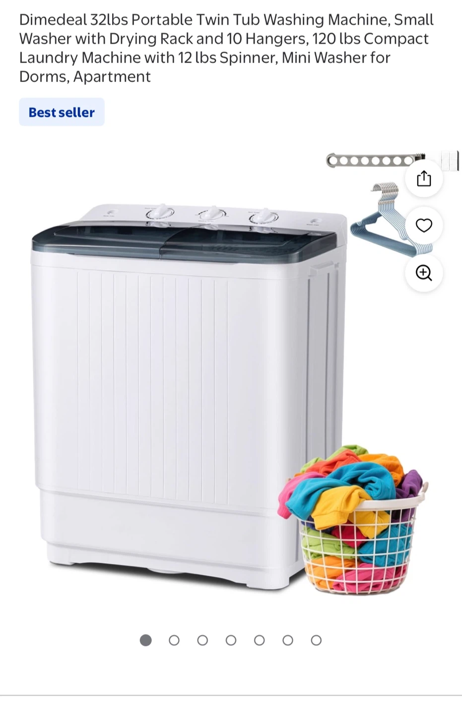 🥕NEW IN BOX Dimedeal Portable Twin Tub Washing Machine