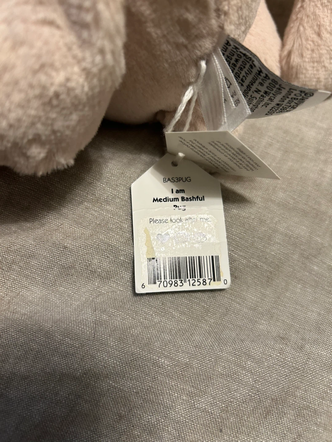 Jellycat Medium Bashful Pug Stuffed Animal - photo 4