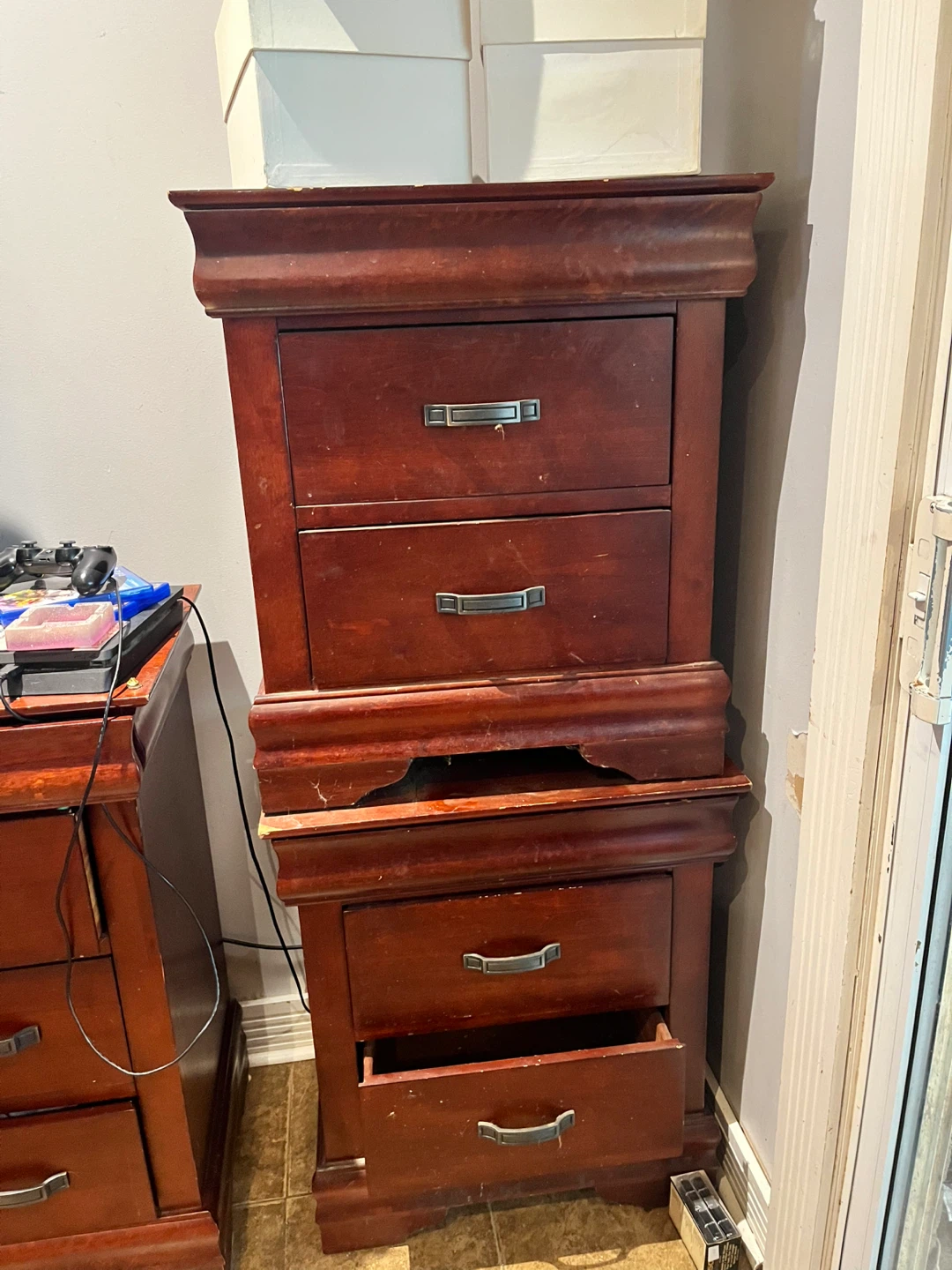 Wood Sleigh Bed set Queen Size - photo 3