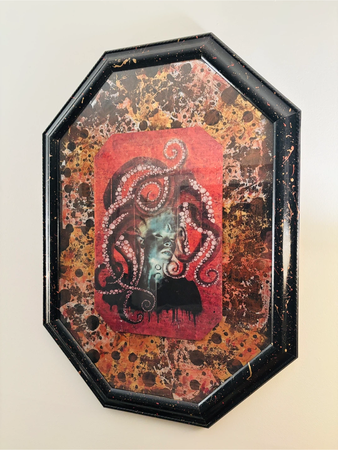 Original Art Print in Artist Made Custom Frame