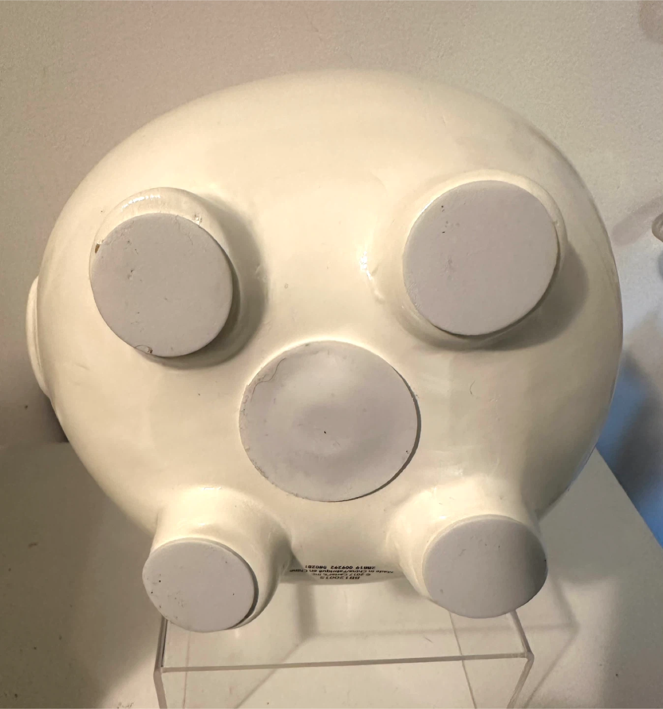 White Ceramic Piggy Bank - "you are loved" - photo 3