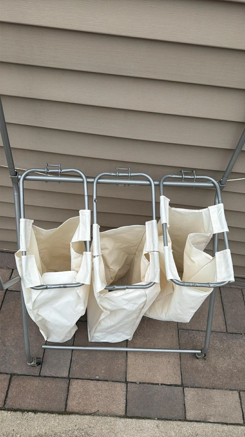 3-Bag Laundry Sorter Cart - photo 2