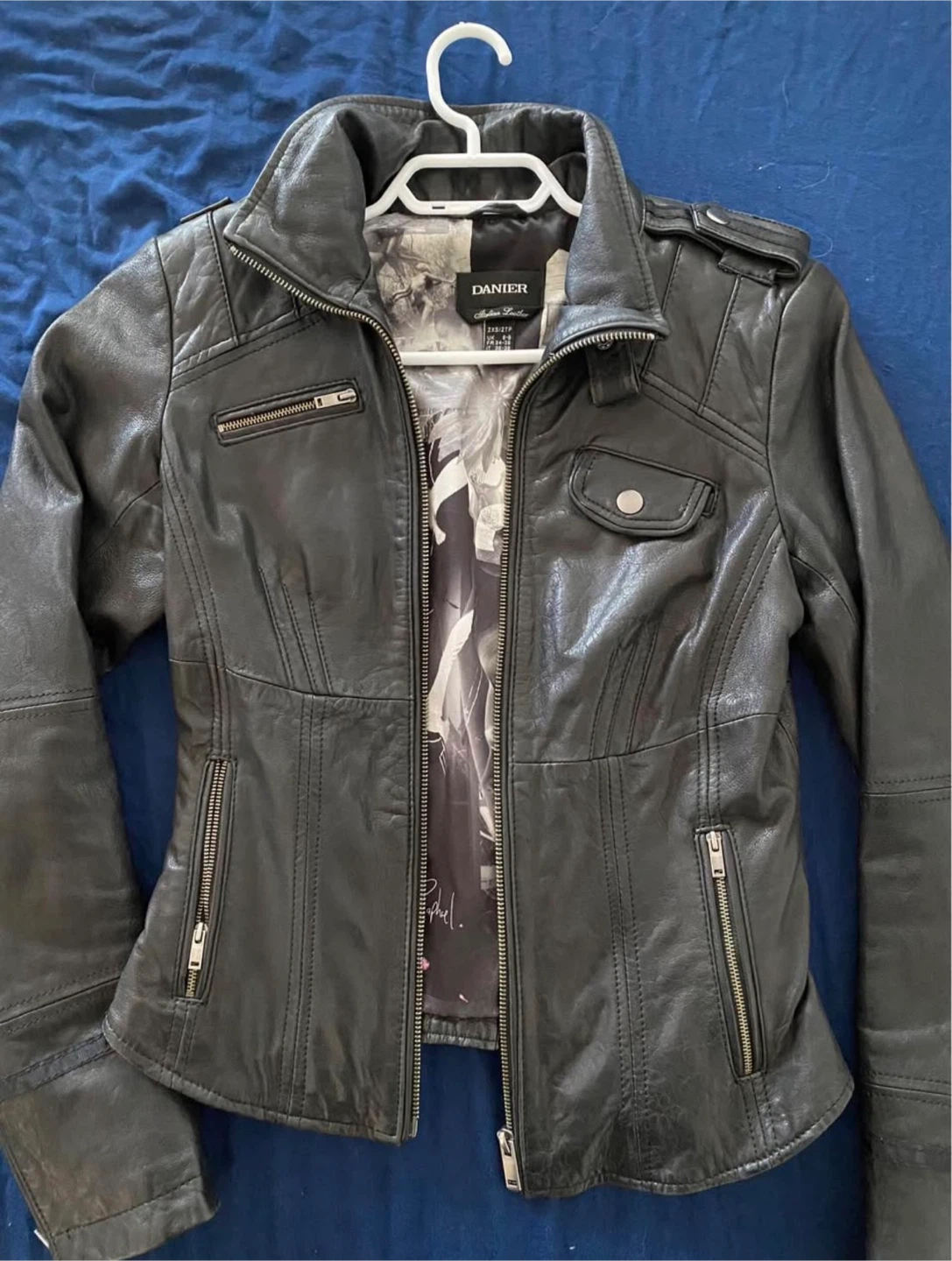 Danier Italian Leather Moto Jacket - Black - photo 2